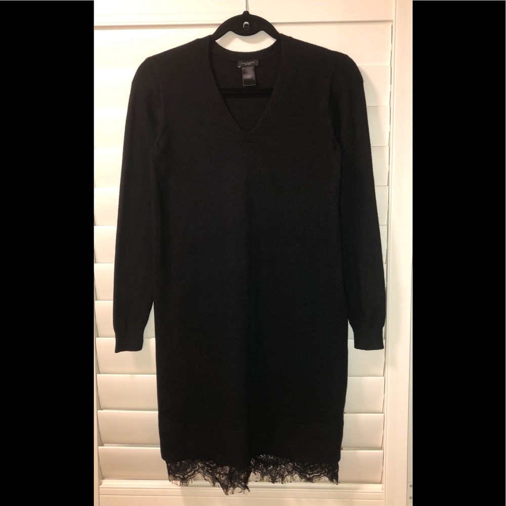 Ann Taylor Factory Black Long Sweater
